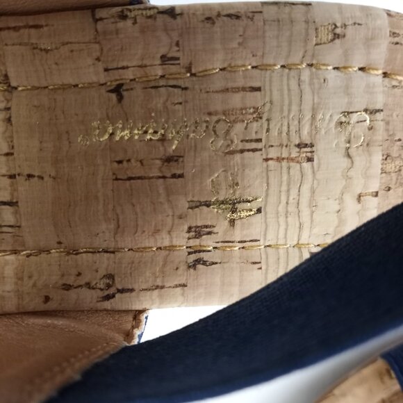 Tommy Bahama DALLIS Navy Blue Cork Wedge Slip On Sandals - Picture 6 of 9